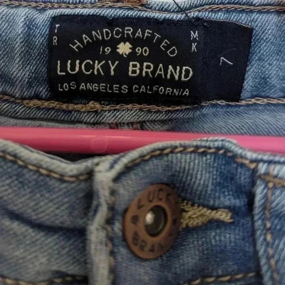 Lucky Brand Denim Shorts Girls rolled cuff Riley Short Adjustable Waist Size 7 - Picture 6 of 6